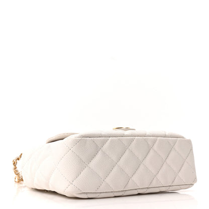 Chanel Caviar Quilted Small Wavy CC Hobo White 4 of 11