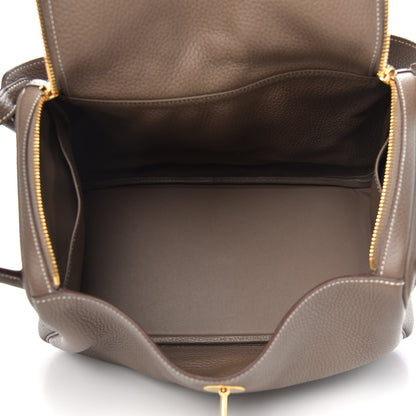Hermes Taurillon Clemence Lindy 30 Etoupe 5 of 9