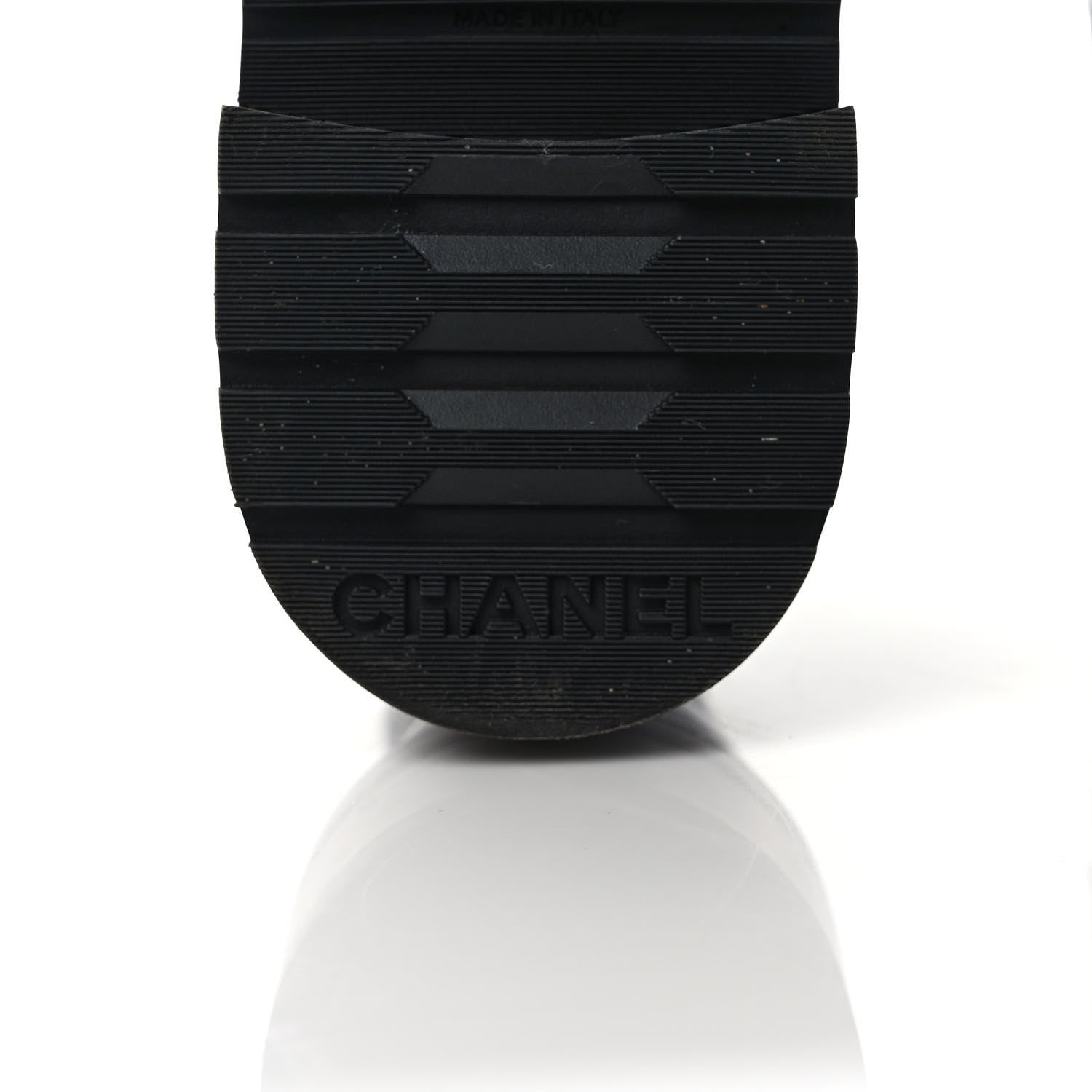 Chanel Shiny Calfskin Quilted Lace Up Combat Boots 38.5 Black 6 of 8