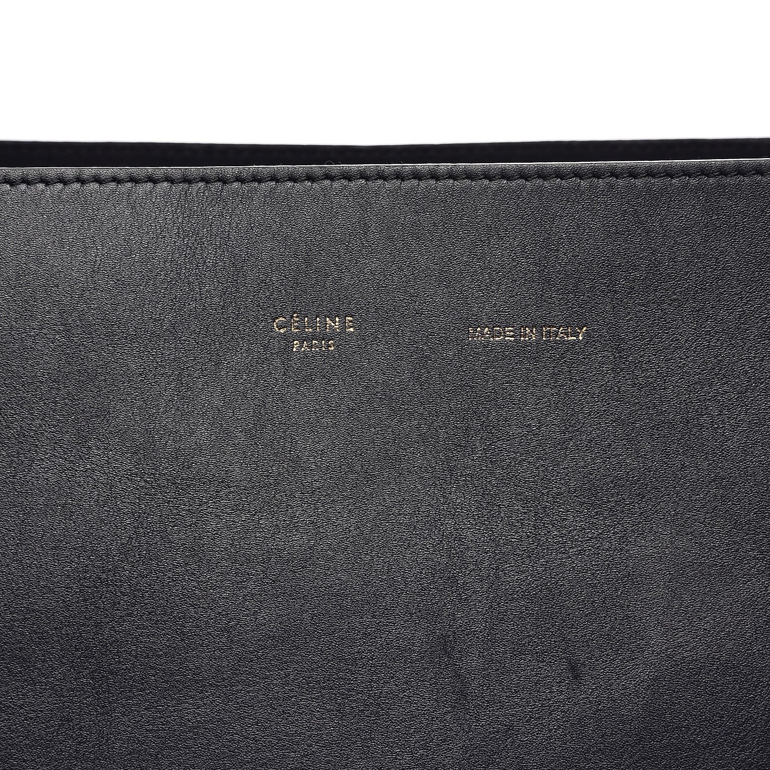 Celine Shiny Smooth Calfskin Small Twisted Cabas Navy Dark Green 6 of 11
