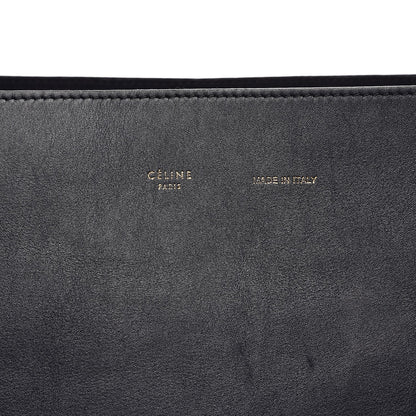Celine Shiny Smooth Calfskin Small Twisted Cabas Navy Dark Green 6 of 11