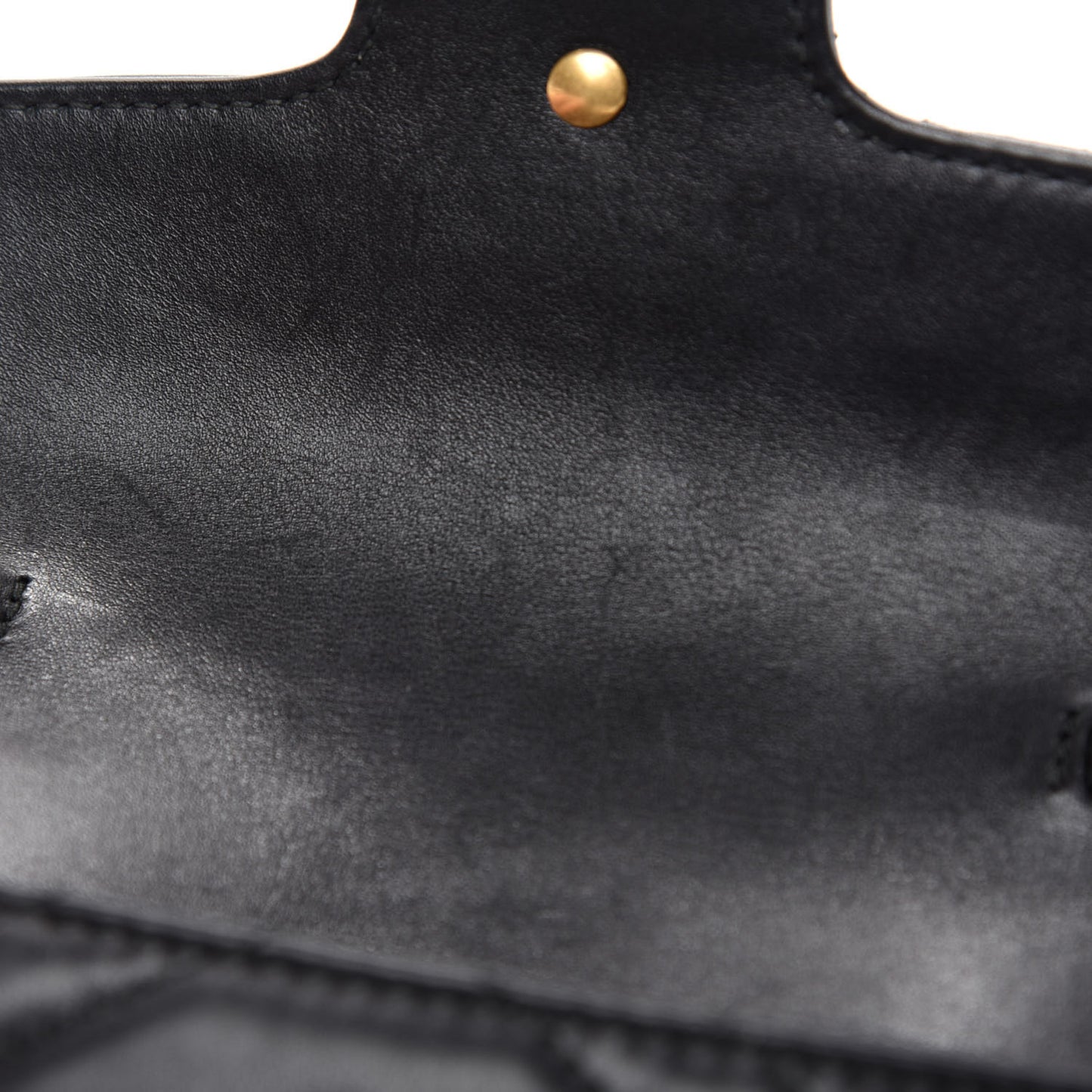 Calfskin Matelasse Super Mini GG Marmont Shoulder Bag Black