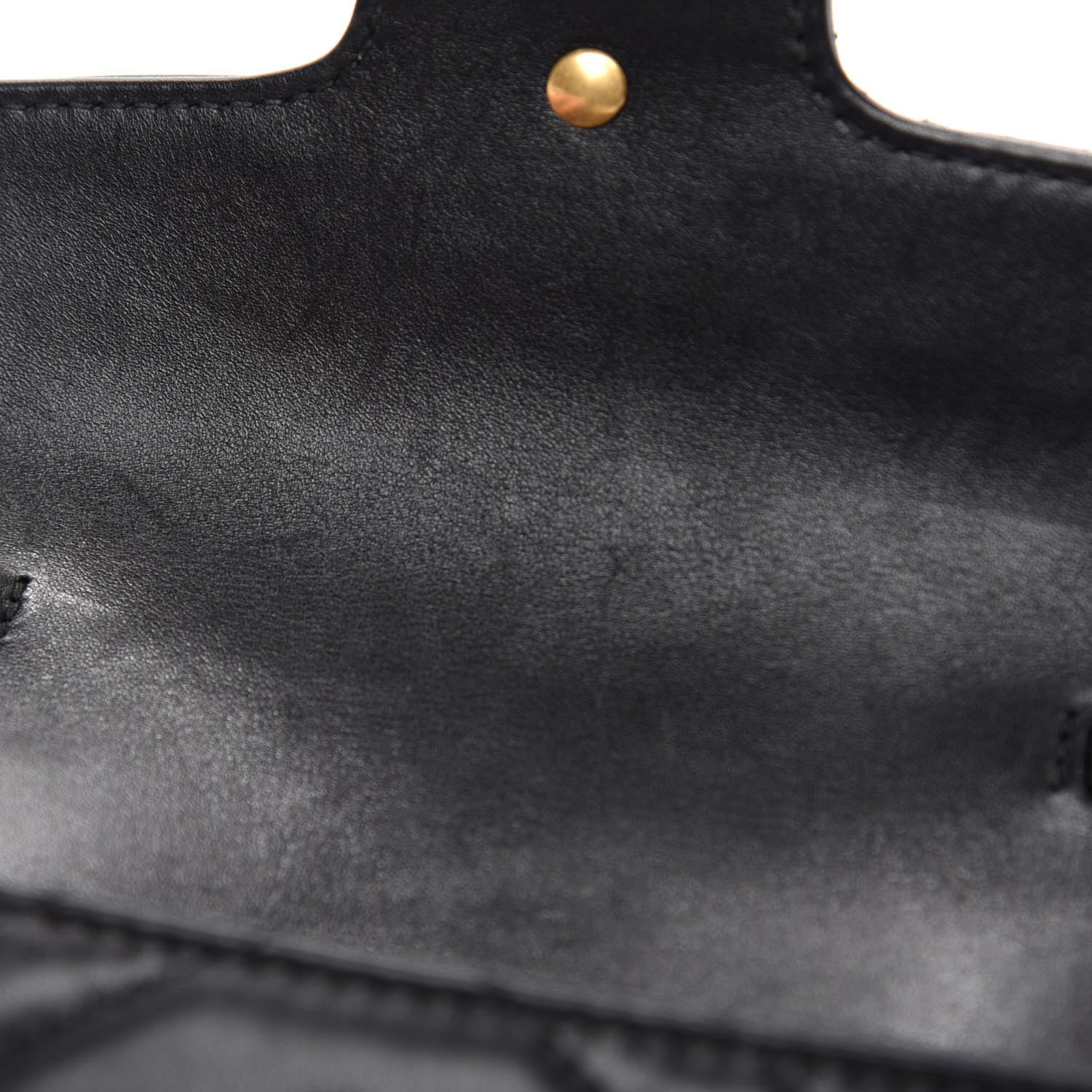 Gucci Calfskin Matelasse Super Mini GG Marmont Shoulder Bag Black 8 of 13
