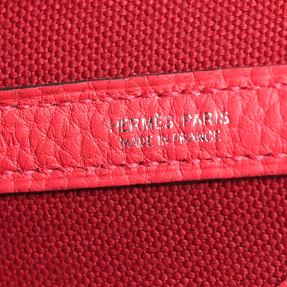 Hermes Toile Militaire Negonda Garden Party 30 TPM Rouge Grenat Bougainvillea 6 of 12