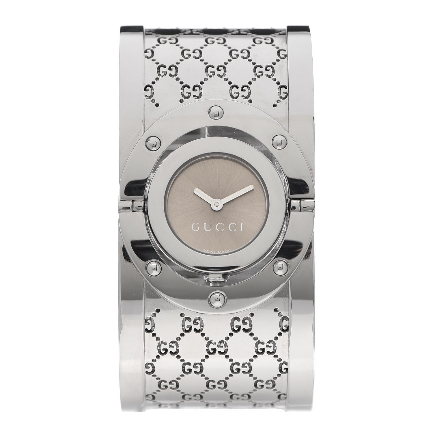 Gucci Stainless Steel 33mm Twirl Quartz Watch Brown 1 of 6