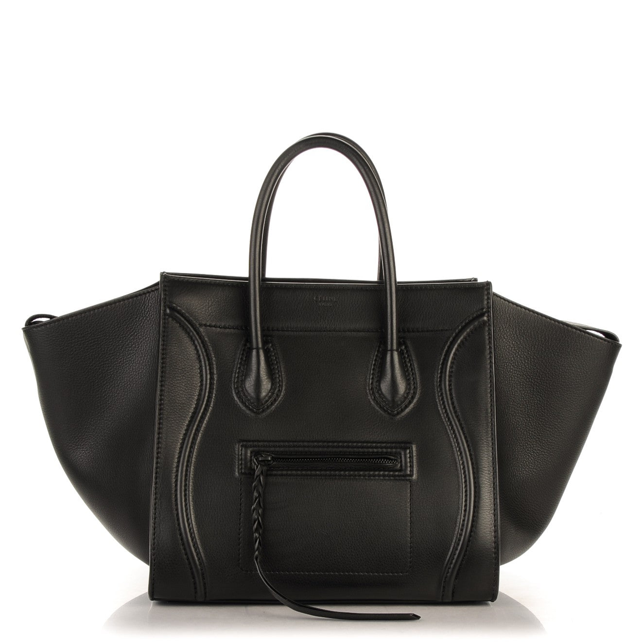 Supple Calfskin Medium Phantom Luggage Black