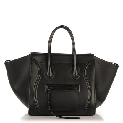 Celine Supple Calfskin Medium Phantom Luggage Black 1 of 7