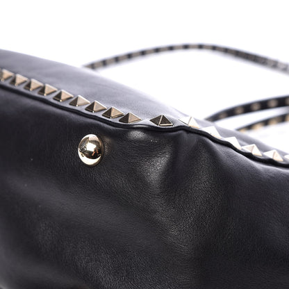 Valentino Garavani Vitello Small Rockstud Tote Black 9 of 9