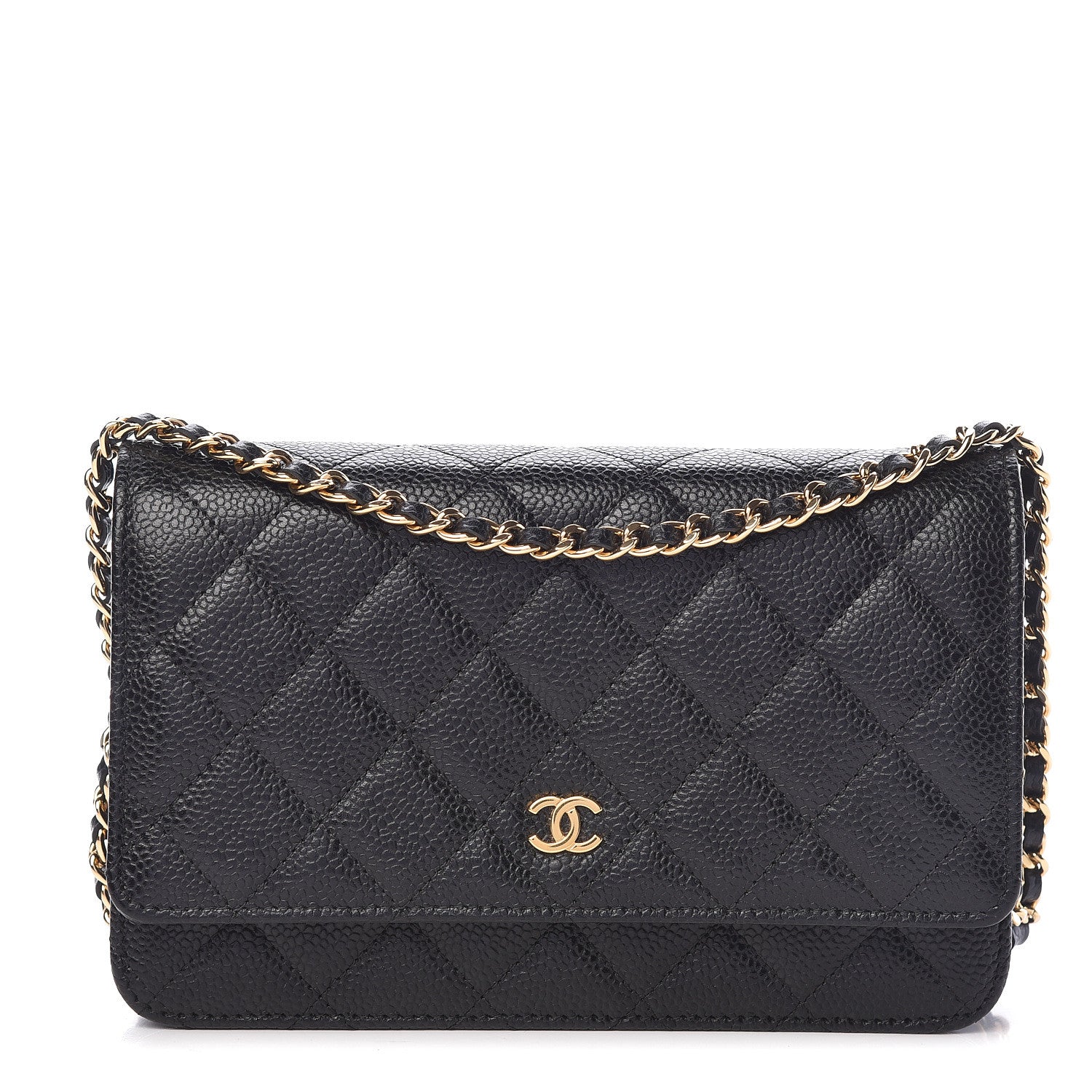Chanel Caviar Quilted Wallet On Chain WOC Black 1 of 13