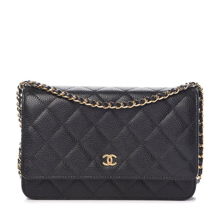 Chanel Caviar Quilted Wallet On Chain WOC Black 1 of 13