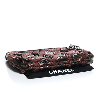 Chanel Python Crochet Soft and Chain Pochette Bronze 4 of 7
