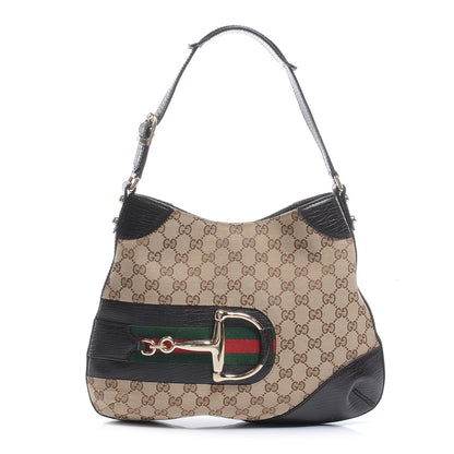 Gucci Monogram Hasler Shoulder Bag Ebony 1 of 7