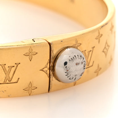 Louis Vuitton Brass Monogram Nanogram Cuff M Gold 7 of 7