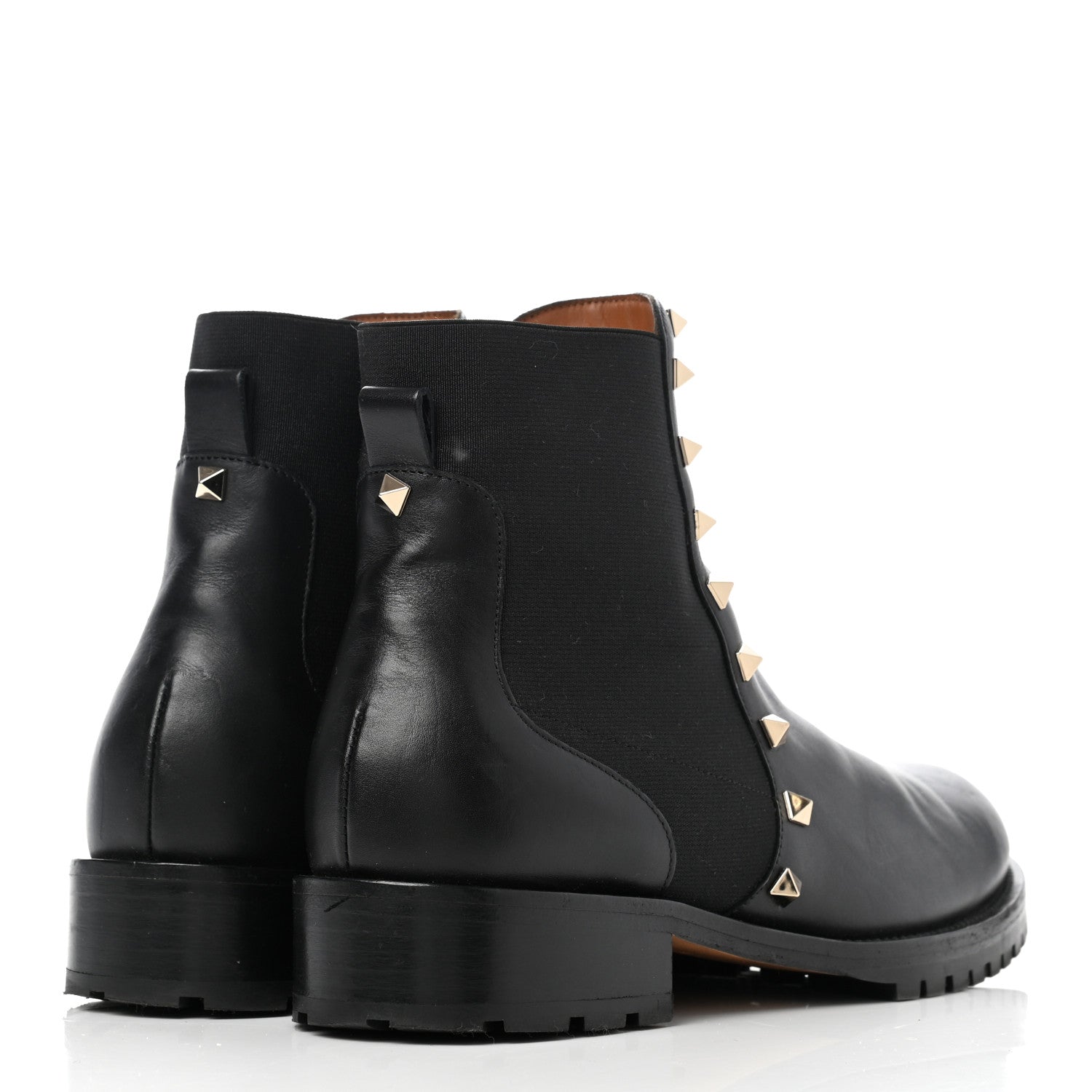 Valentino Garavani Calfskin Rockstud Beatle Chelsea 20mm Ankle Boots 39 Black 4 of 12