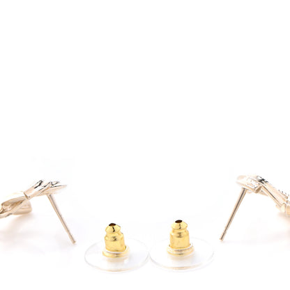 Chanel Pearl CC Heart Drop Earrings Gold 3 of 4