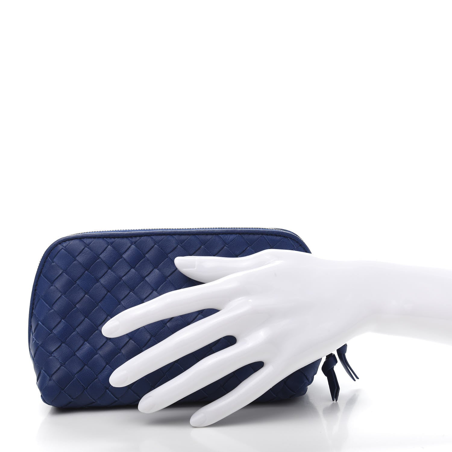 Bottega Veneta Nappa Intrecciato Cosmetic Pouch Royal Blue 2 of 10