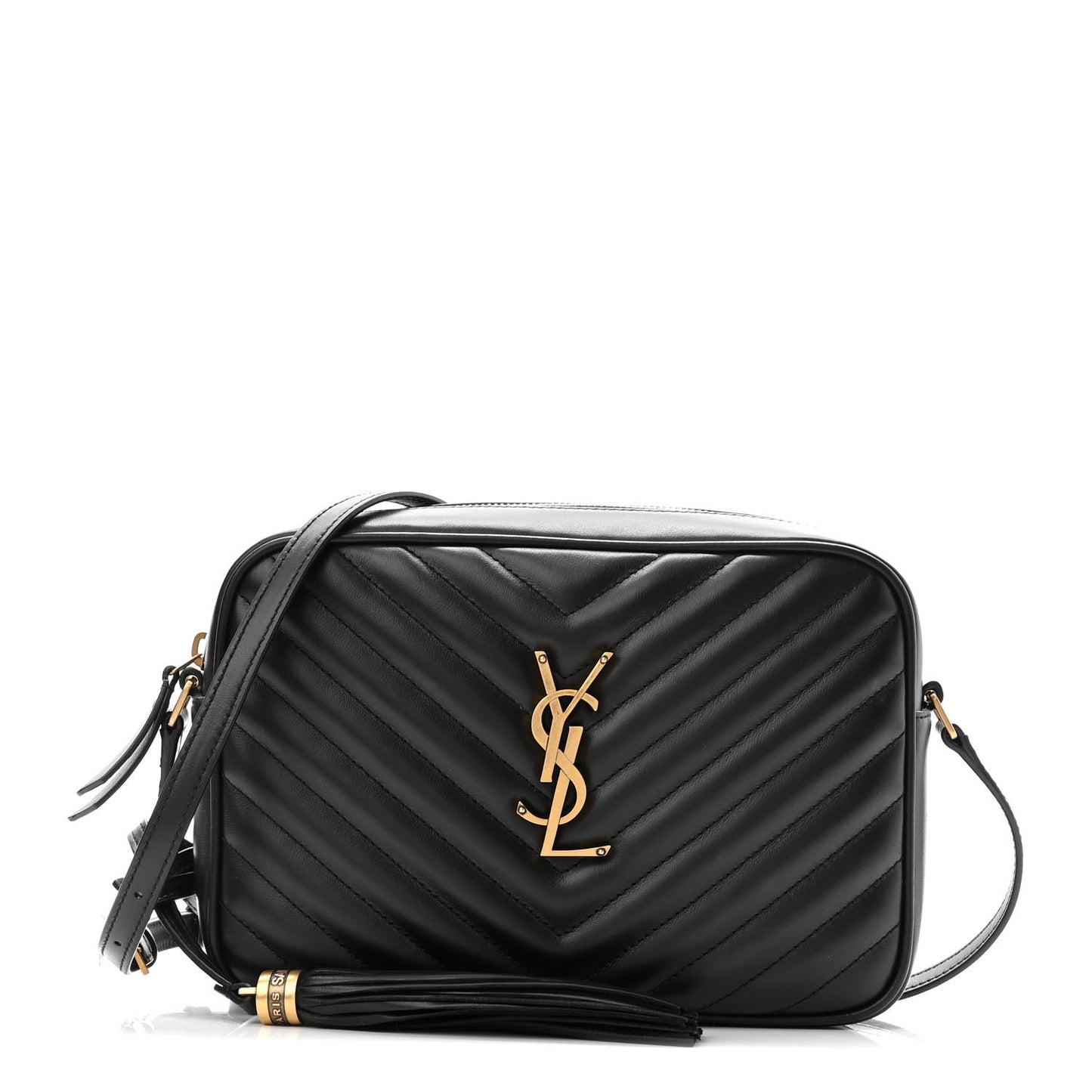 Calfskin Matelasse Monogram Lou Camera Bag Black