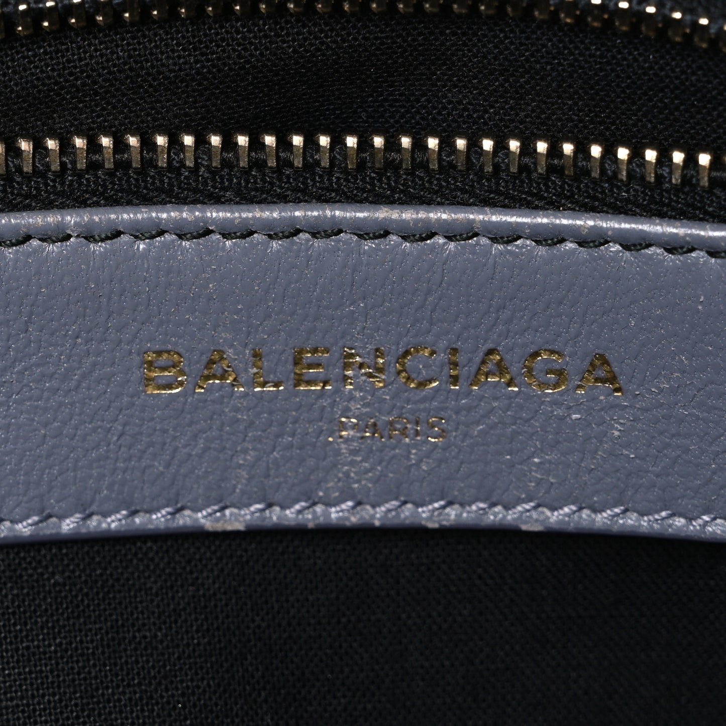 Calfskin Crocodile Embossed Giant 12 Gold Hardware City Gris Beton