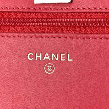 Chanel Lambskin Quilted Trendy CC Wallet On Chain WOC Pink 6 of 20