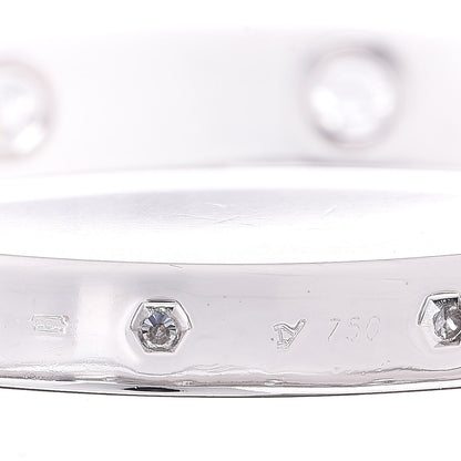 Cartier 18K White Gold 10 Diamond LOVE Bracelet 17 4 of 6