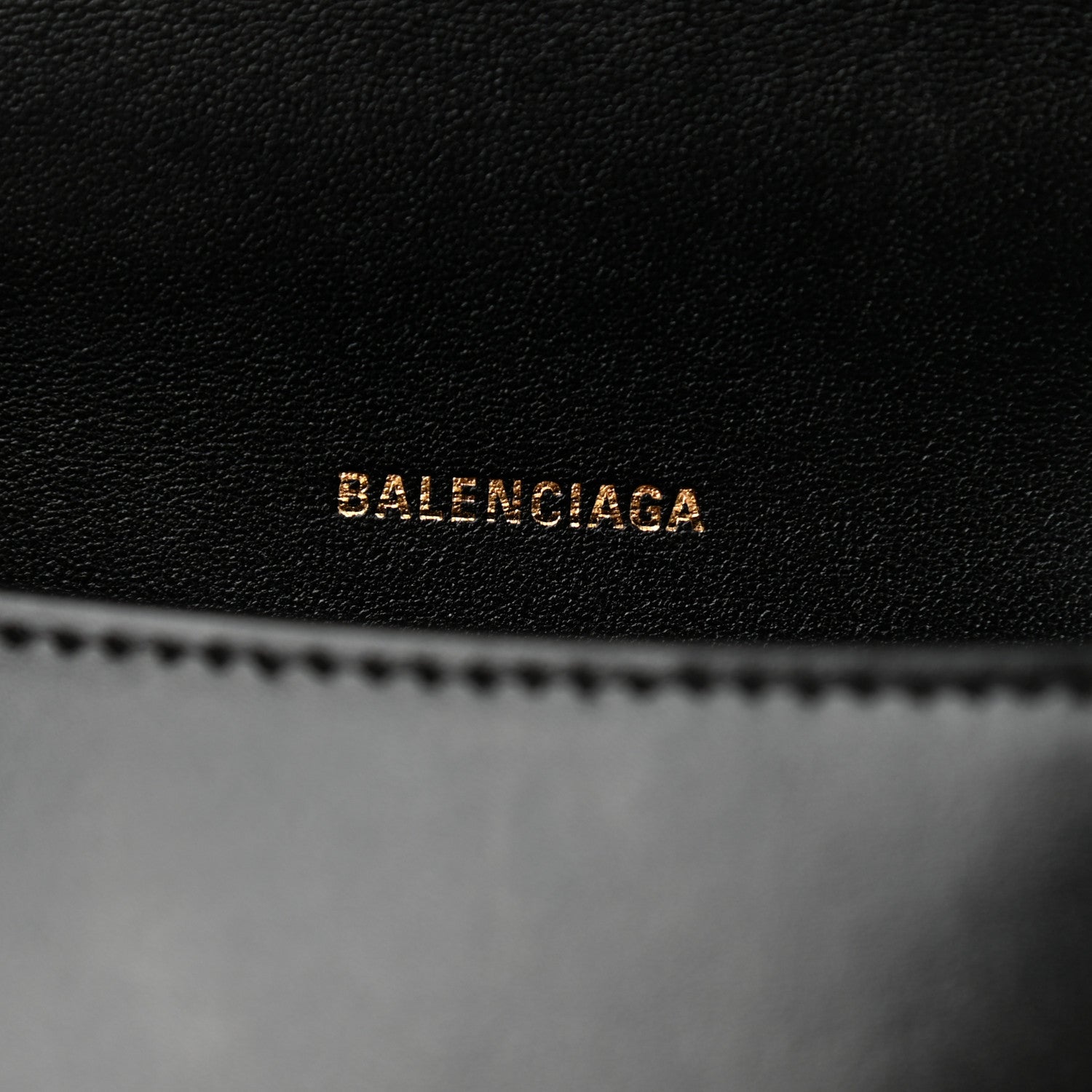 Balenciaga Shiny Box Calfskin Small Hourglass Top Handle Bag Black 6 of 9