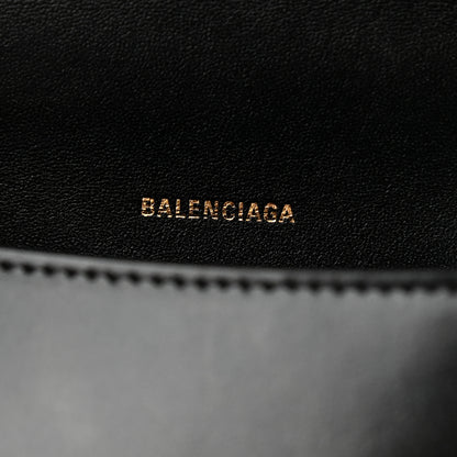 Balenciaga Shiny Box Calfskin Small Hourglass Top Handle Bag Black 6 of 9