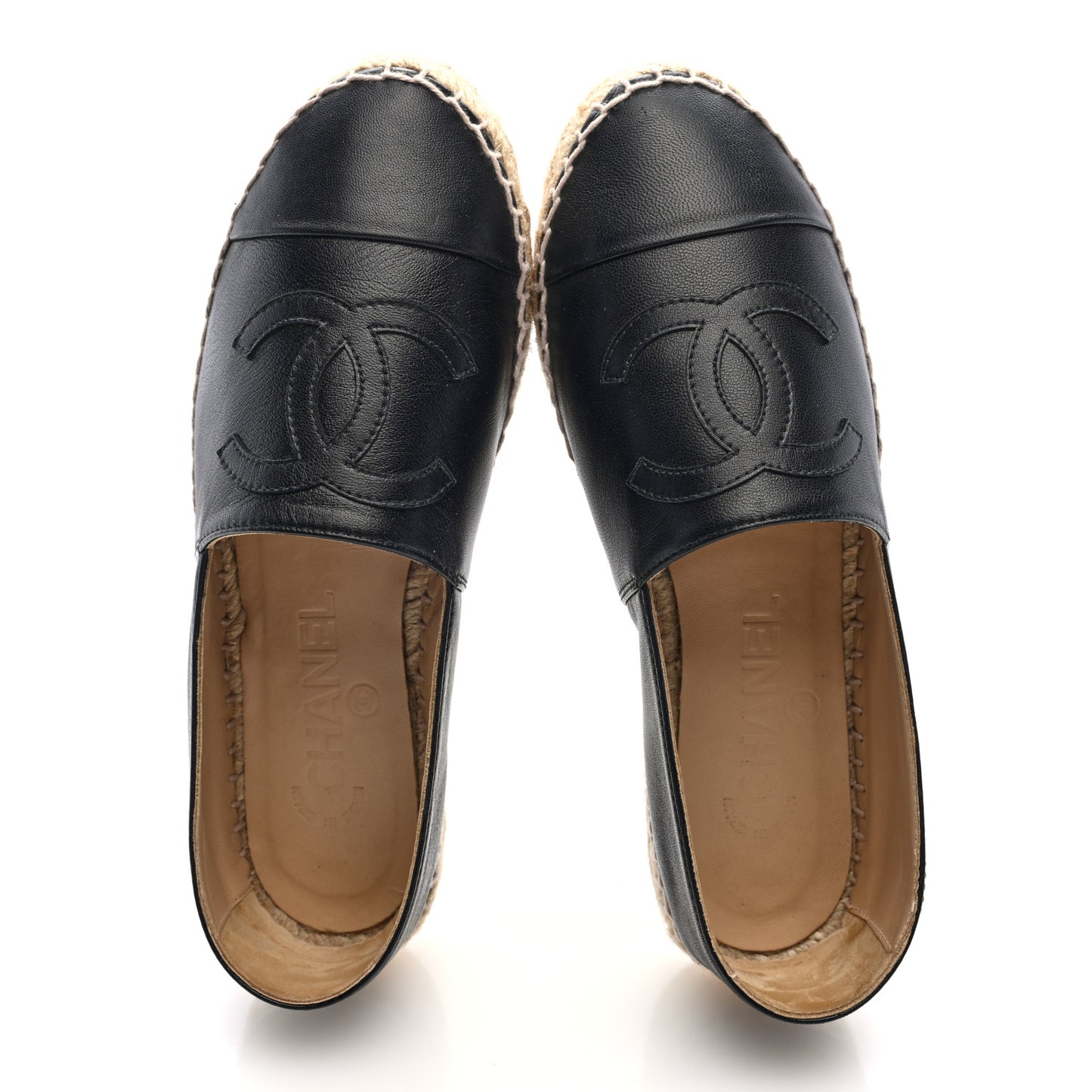 Lambskin CC Espadrilles 36 Black