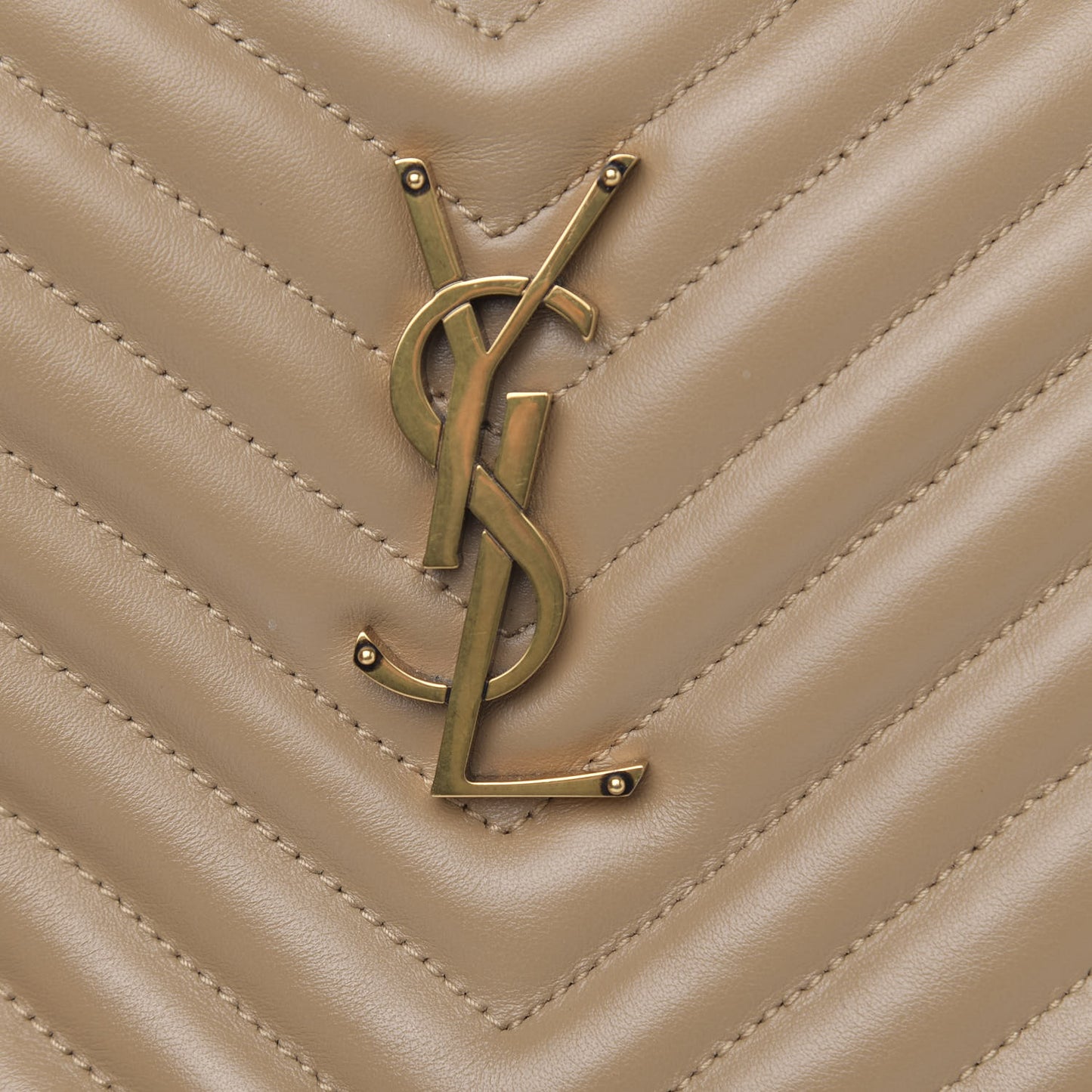 Calfskin Matelasse Monogram Lou Camera Bag Dark Latte