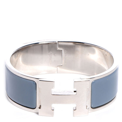 Hermes Enamel Clic Clac H Wide Bracelet PM Slate 1 of 5
