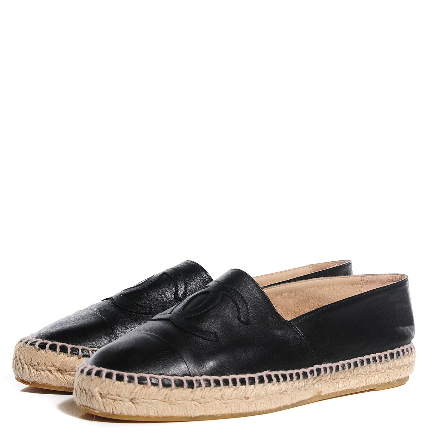 Lambskin CC Espadrilles 39 Black