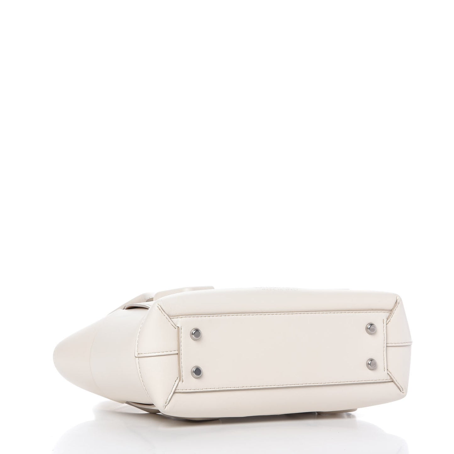 French Calfskin Maxi Intrecciato Small Arco Bianco