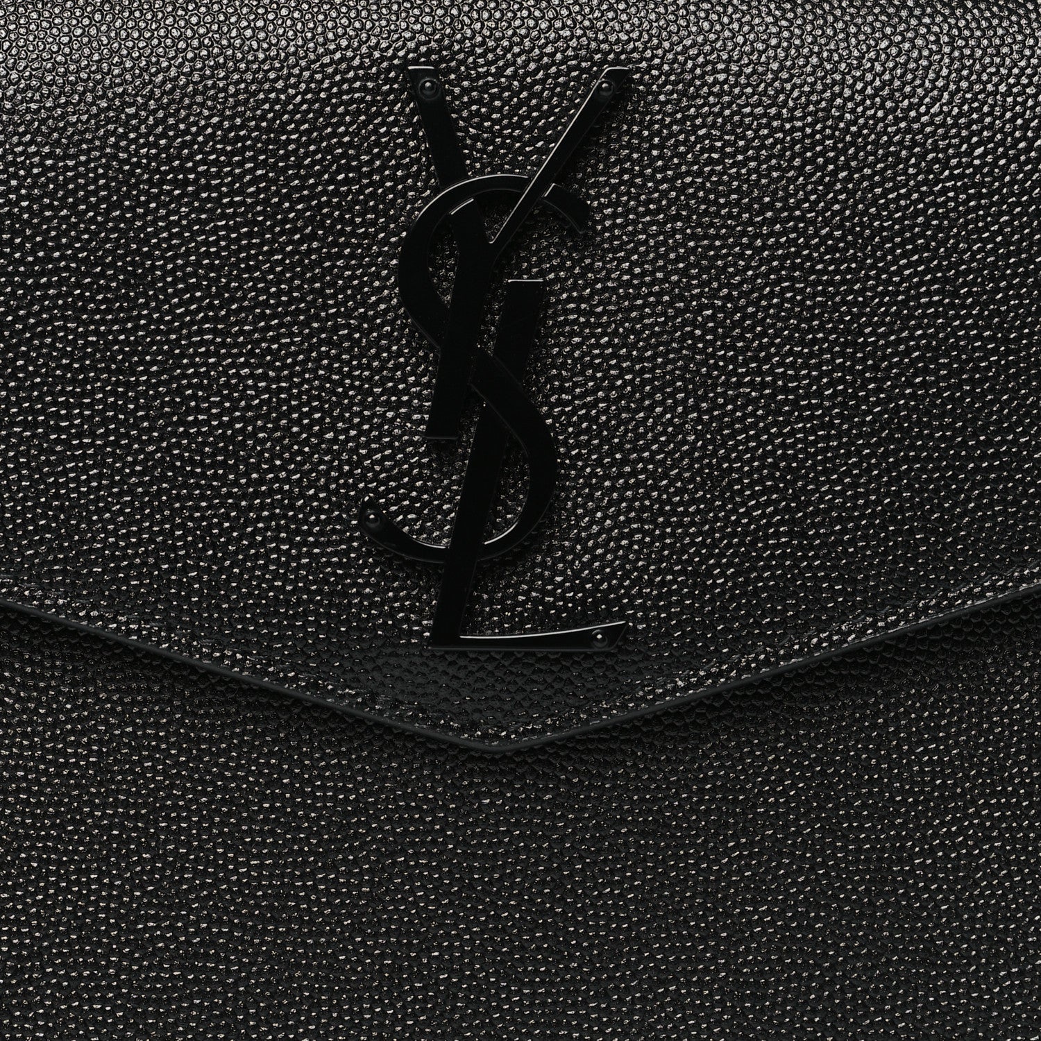 Saint Laurent Grain De Poudre Monogram Uptown Pouch Black 8 of 9