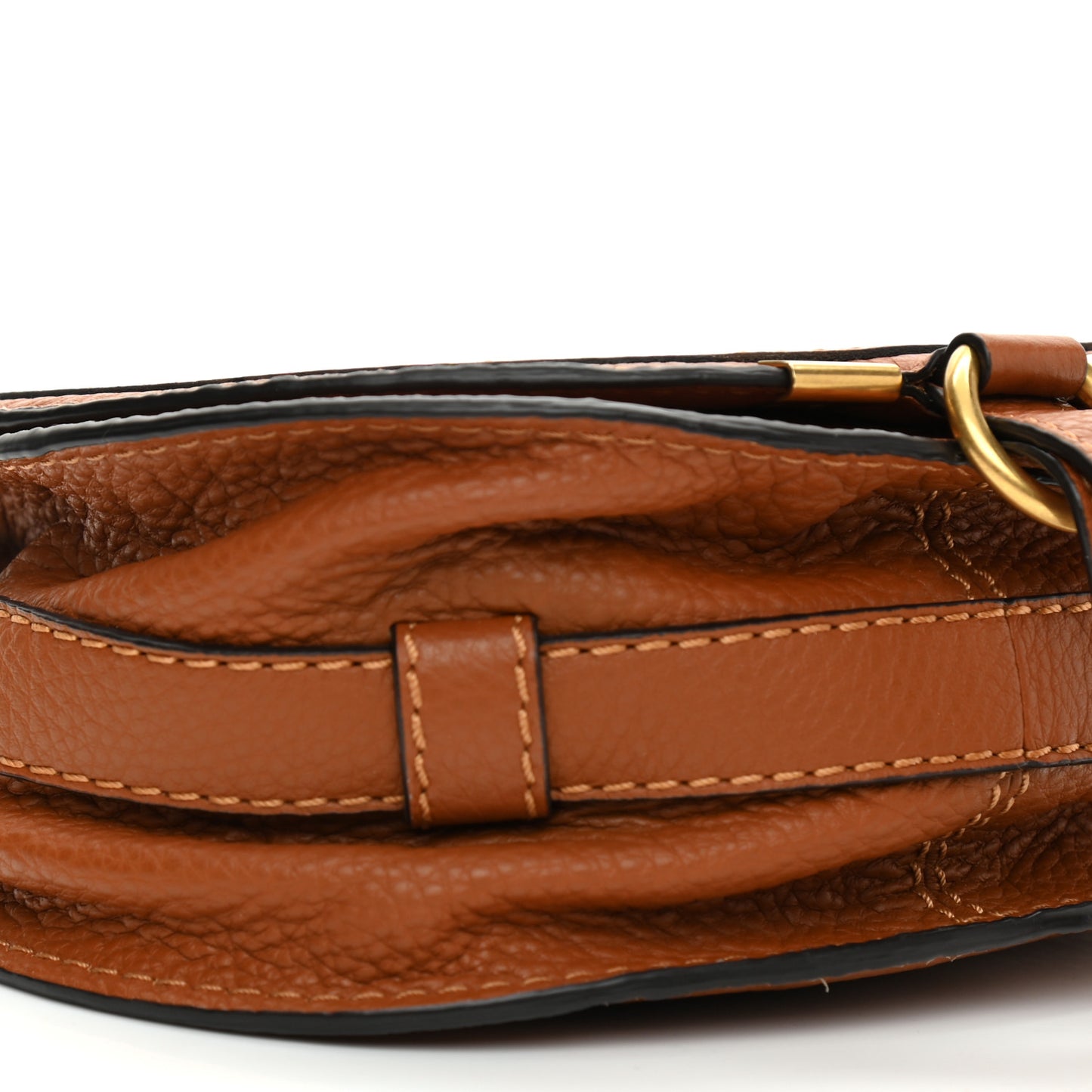 Calfskin Mini Marcie Round Crossbody Bag Tan