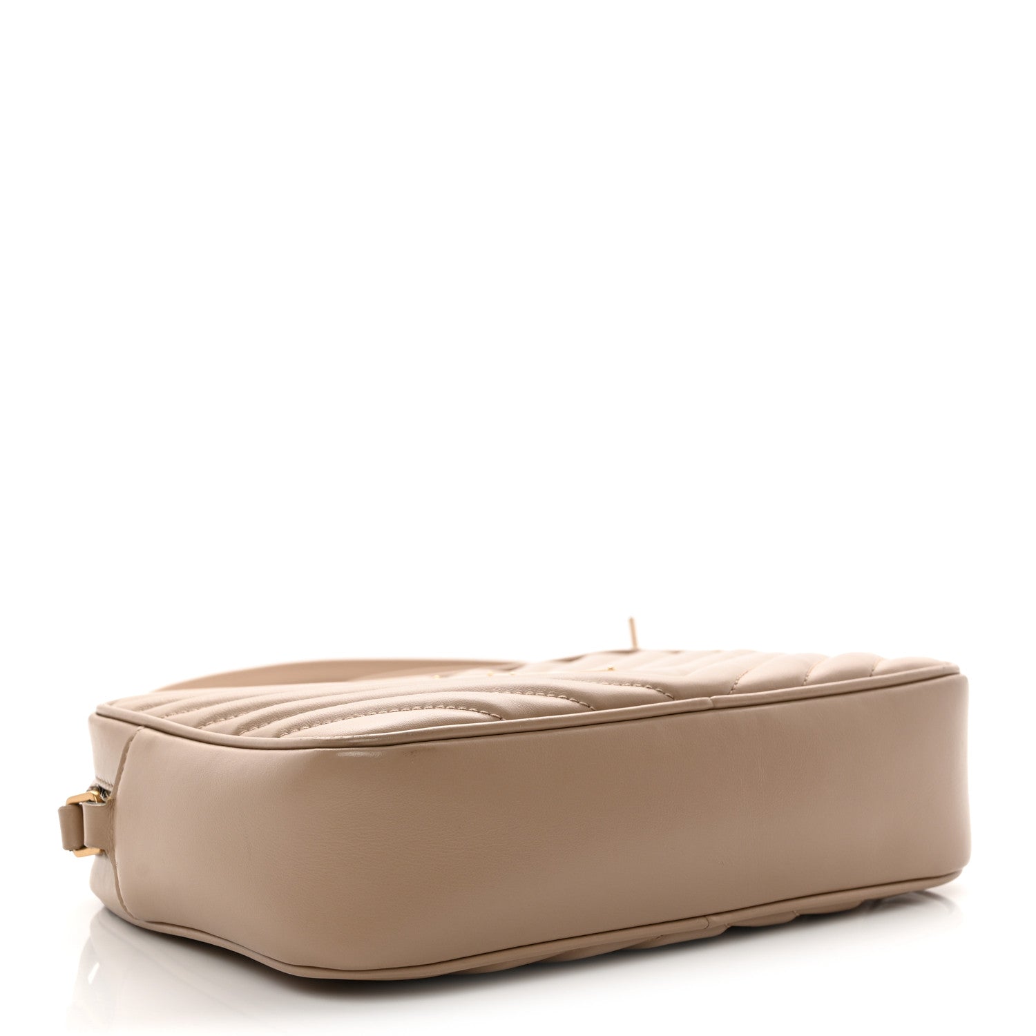 Saint Laurent Calfskin Matelasse Monogram Lou Camera Bag Dark Latte 4 of 12