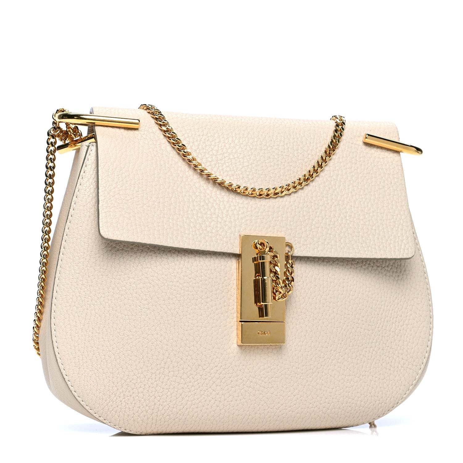 Chloe Grained Lambskin Drew Shoulder Bag Biscotti Beige 1 of 5
