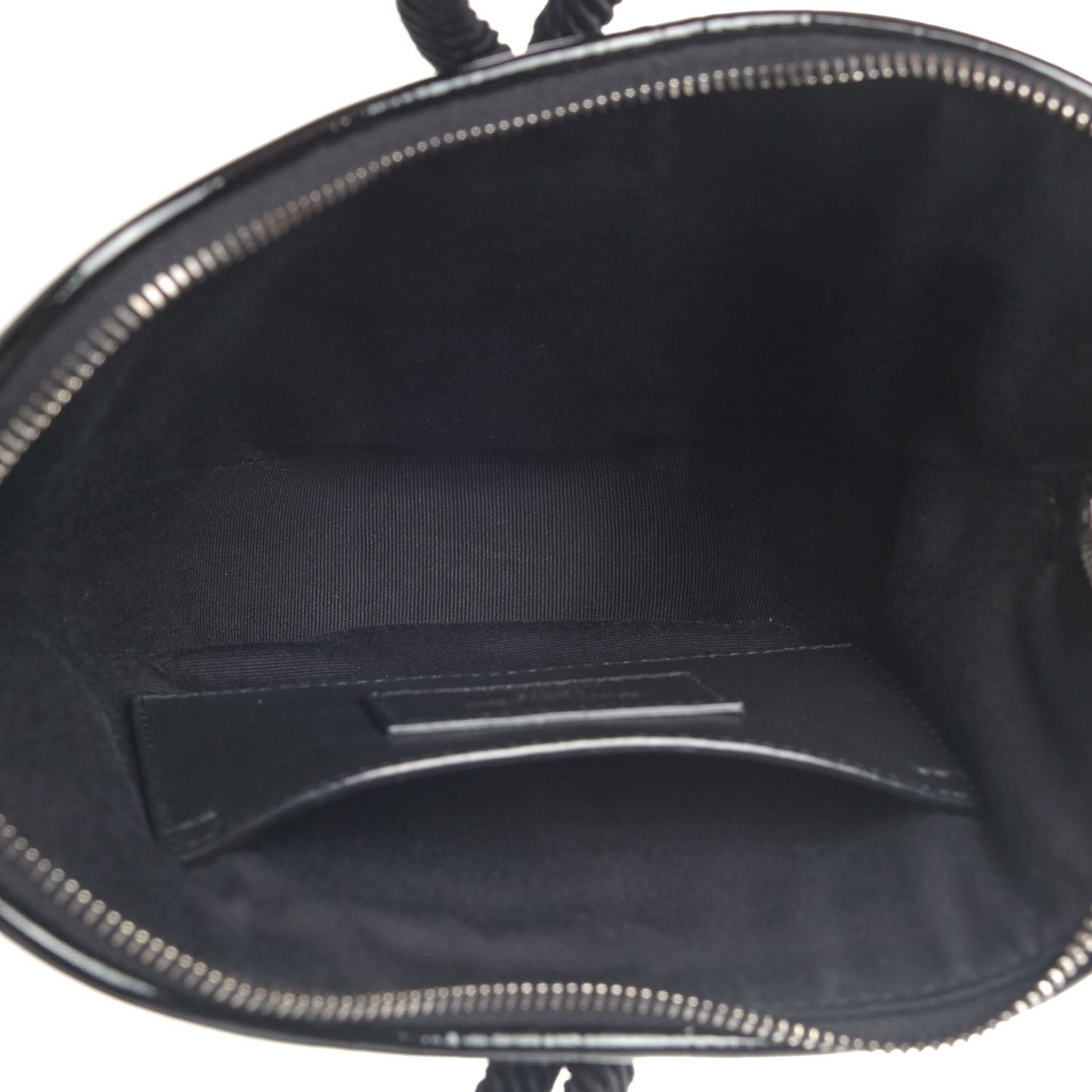 Patent Crocodile Embossed Sac Coeur Heart Shaped Clutch Black