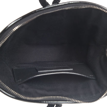 Saint Laurent Patent Crocodile Embossed Sac Coeur Heart Shaped Clutch Black 4 of 4