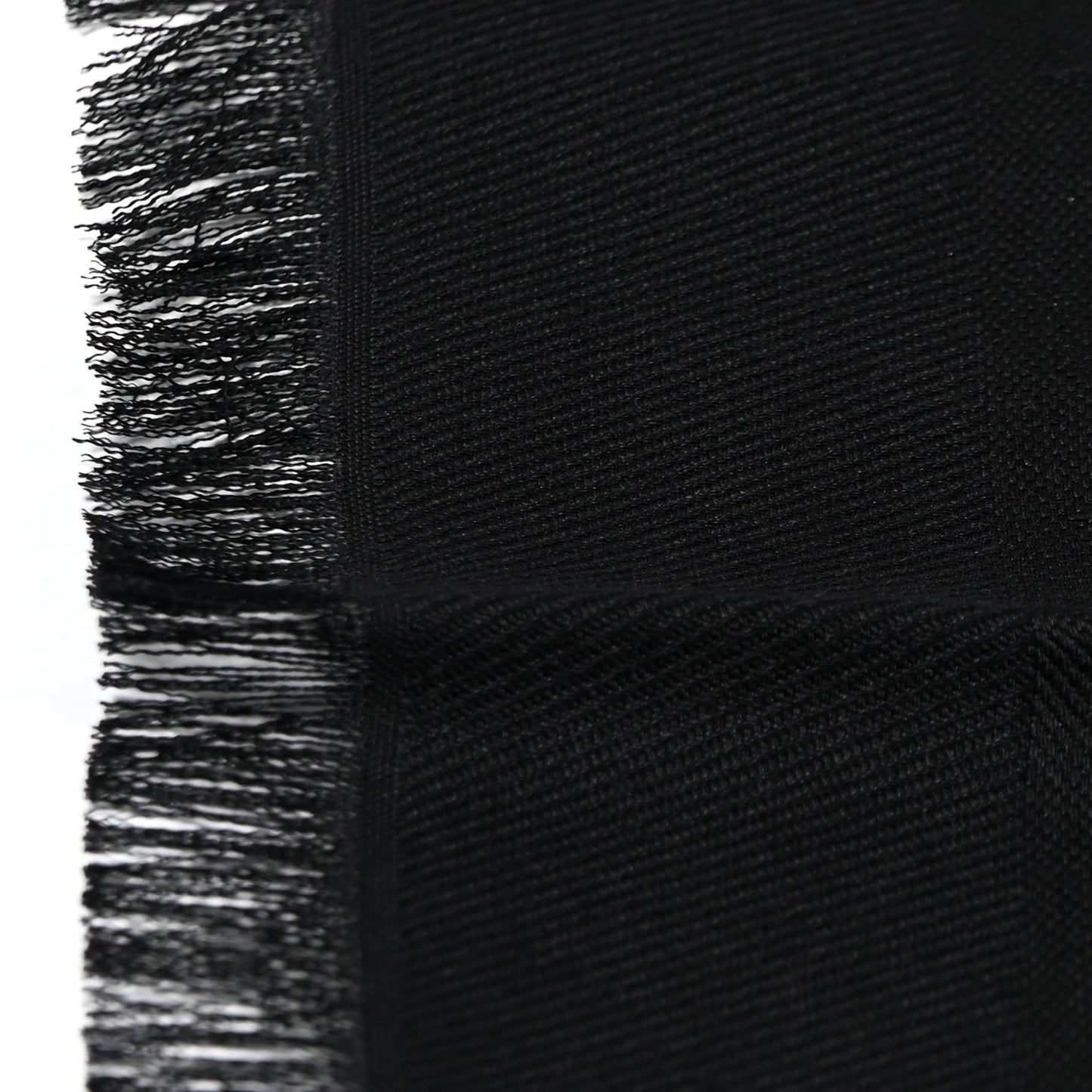 LOUIS VUITTON Silk Wool Monogram Teddy Shawl Black