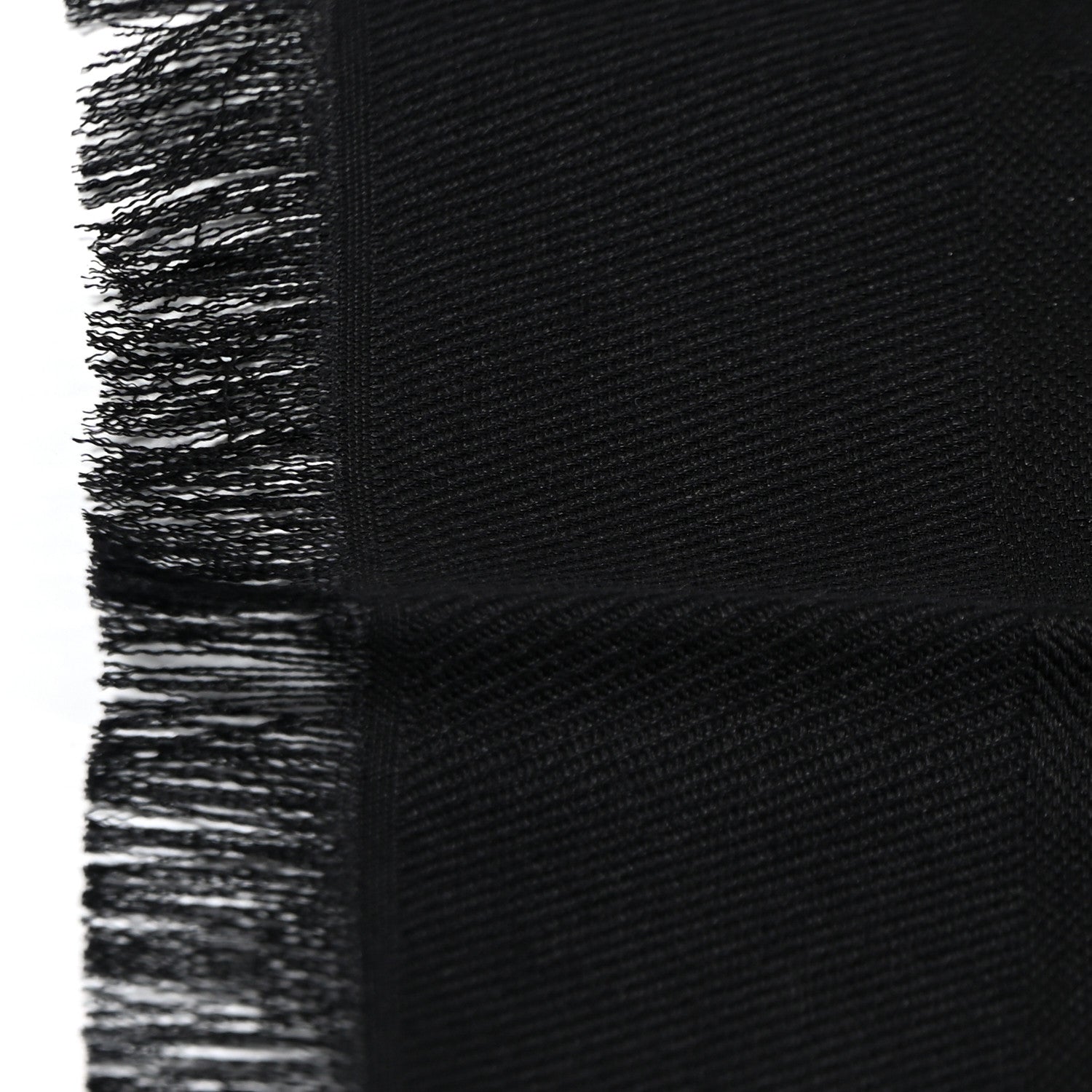 Louis Vuitton LOUIS VUITTON Silk Wool Monogram Teddy Shawl Black 4 of 8