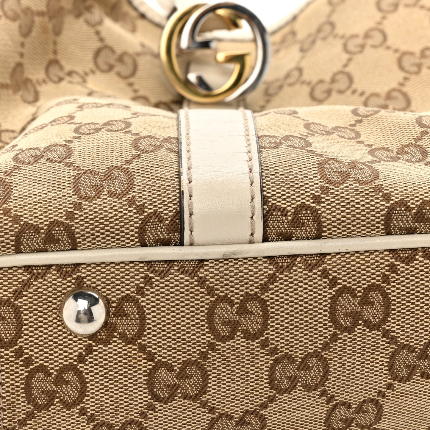 Monogram Medium Twins Tote Off White