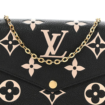 Louis Vuitton Empreinte Monogram Giant Felicie Pochette Black Beige 8 of 11