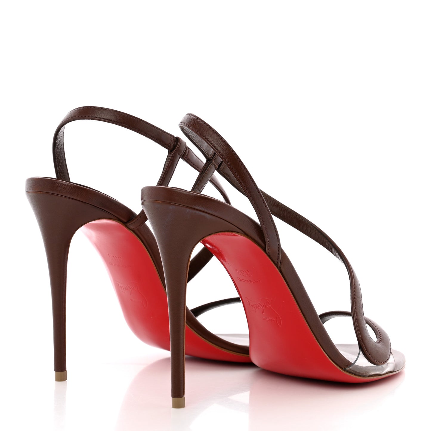 Nappa PVC Rosalie 100 Sandals 38.5 Dark Beige
