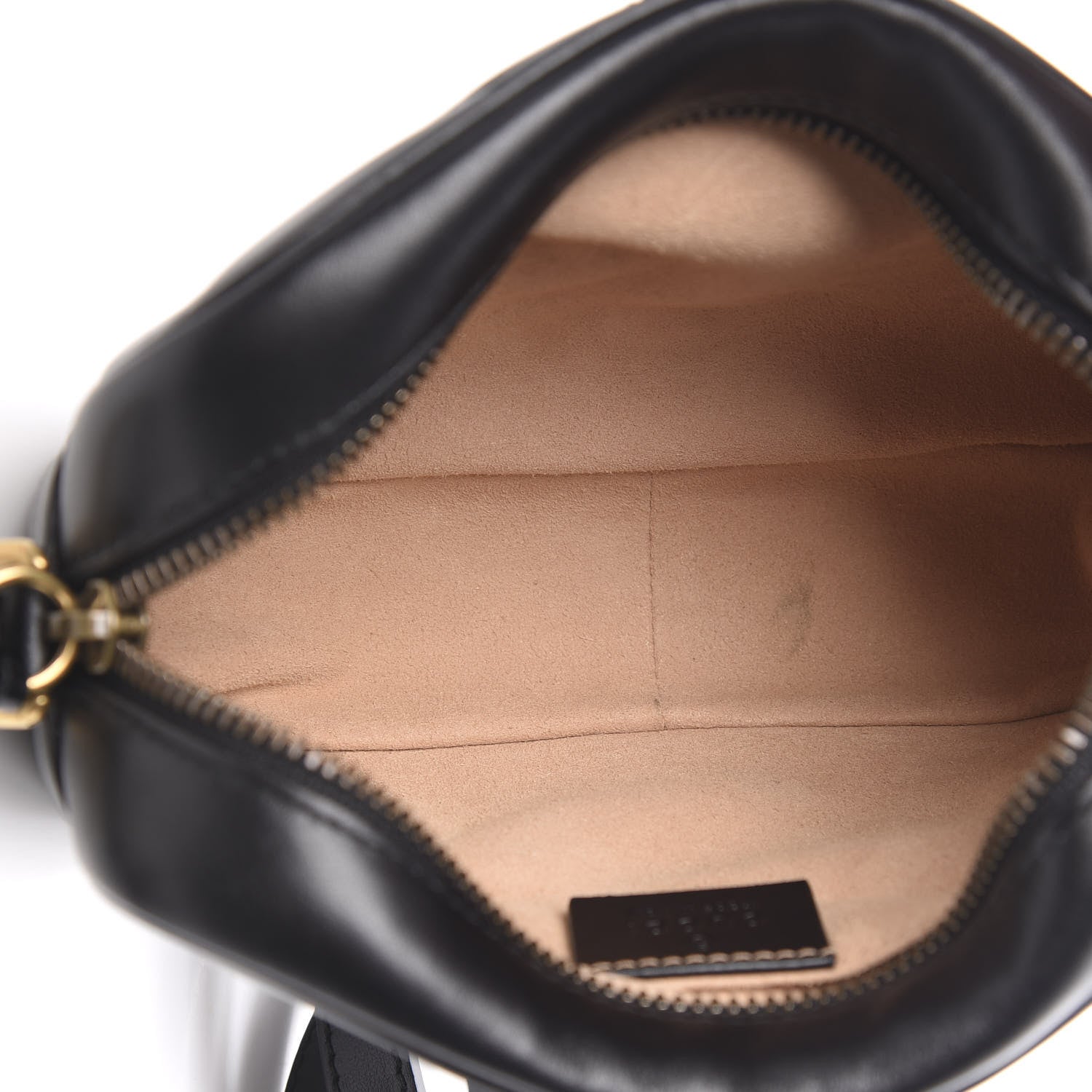 Gucci Calfskin Matelasse Mini GG Marmont Chain Shoulder Bag Black 5 of 12