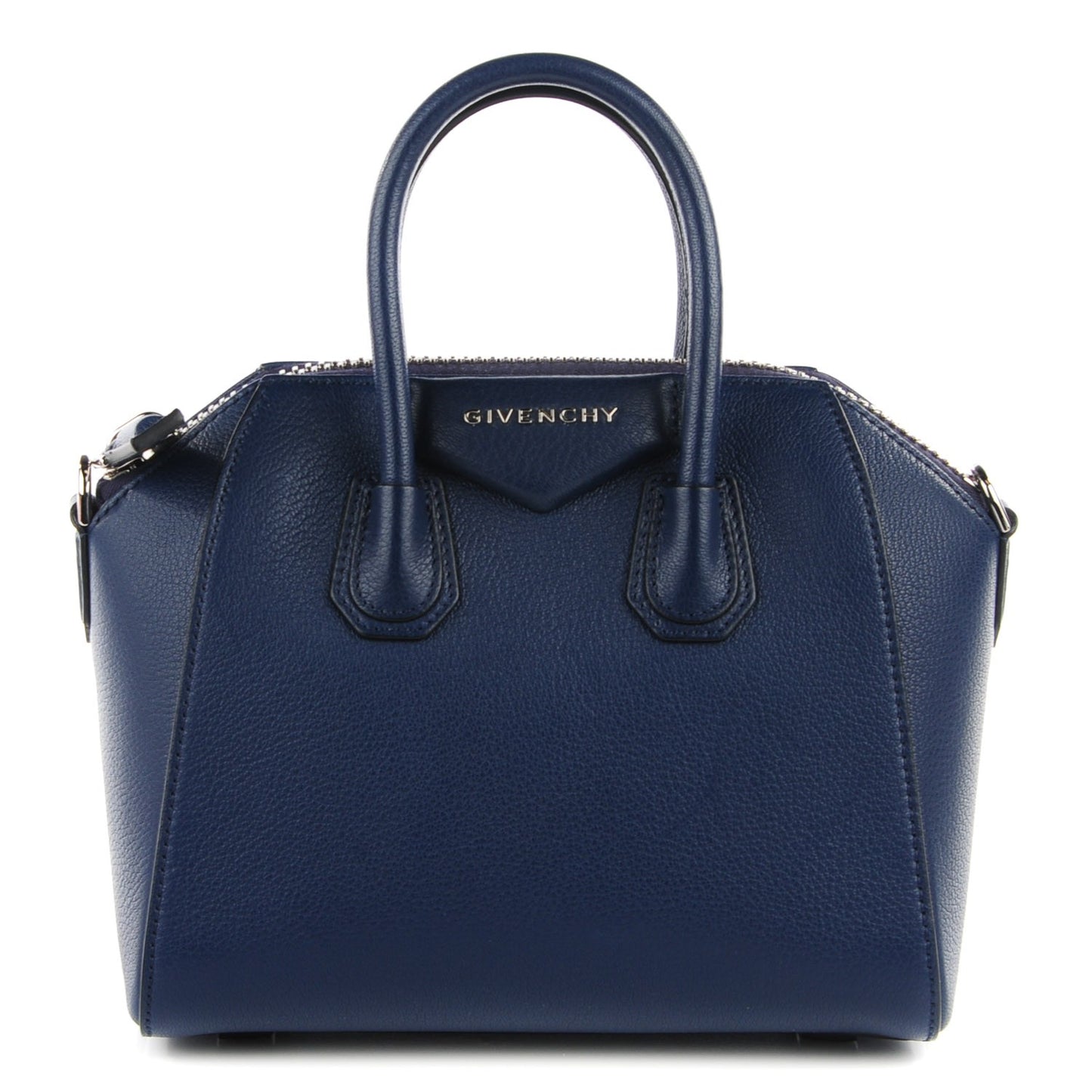 Sugar Goatskin Mini Antigona Deep Blue