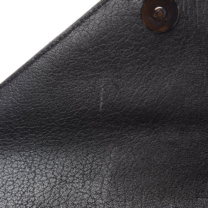 Saint Laurent Sheepskin Matelasse Chevron Monogram Medium College Bag Black 12 of 12