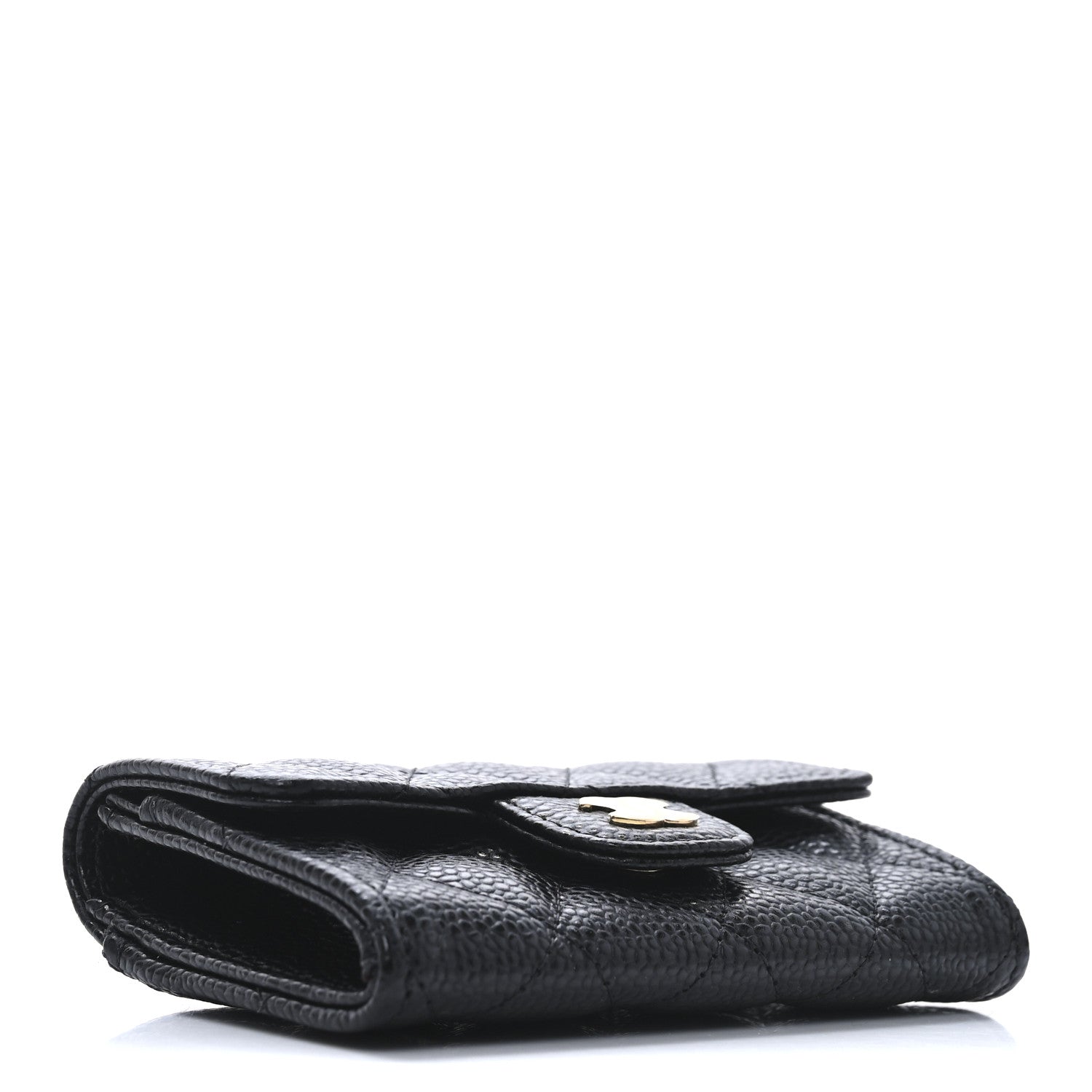 Chanel Caviar Quilted Flap Card Holder Wallet Black 3 of 9