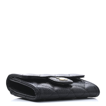 Chanel Caviar Quilted Flap Card Holder Wallet Black 3 of 9