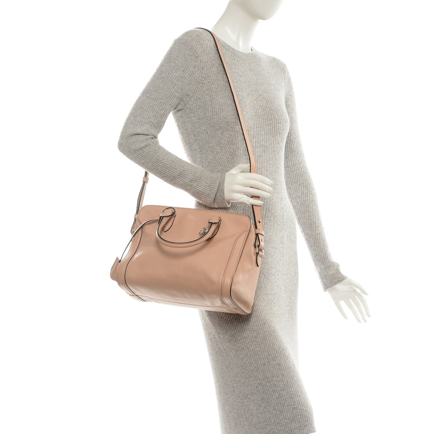 Calfskin Small Skull Padlock Zip Around Tote Boudoir