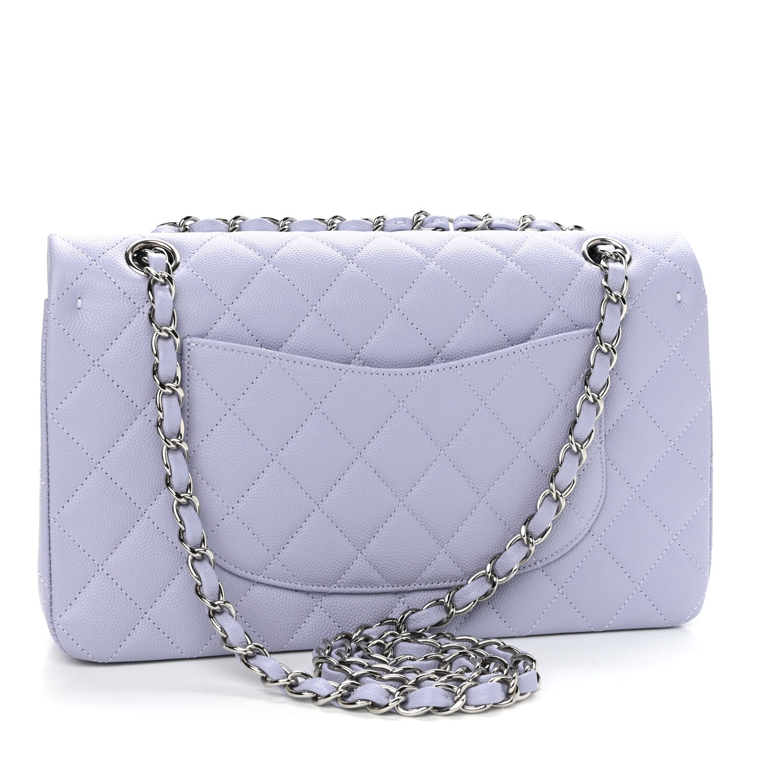 Chanel Caviar Quilted Medium Double Flap Light Purple 3 of 11