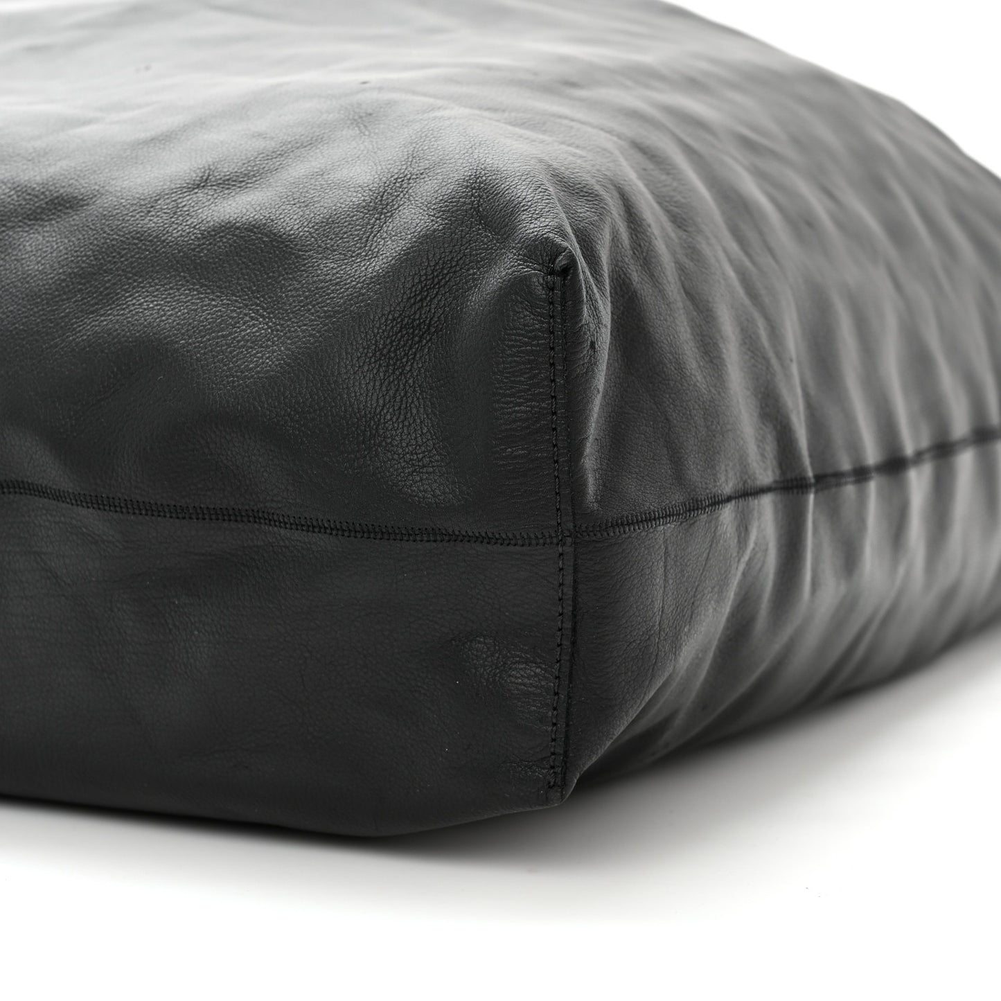 Grained Calfskin Bindle Two Bag Black